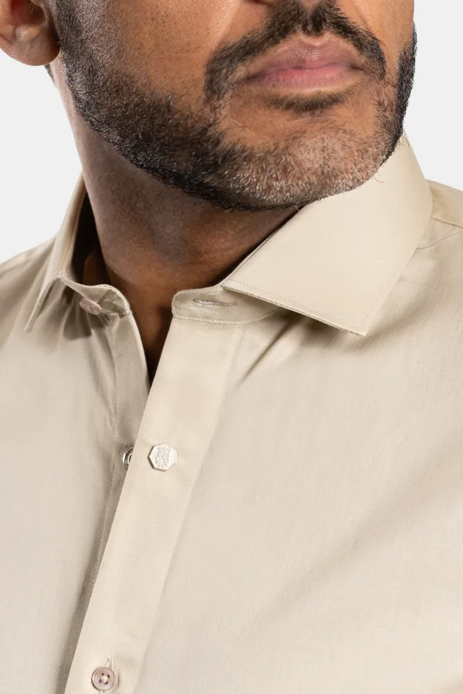 CAMISA ACETINADA LEONE - Bege — foto oficial