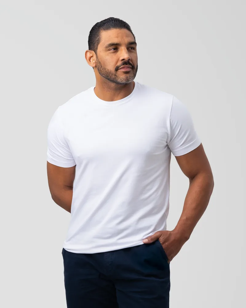 CAMISETA ALGODÃO EGIPCIO CRLN - Branco — foto oficial