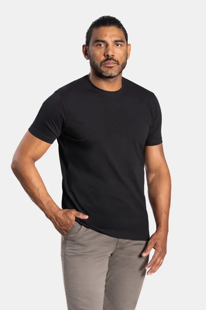 CAMISETA ALGODÃO EGIPCIO CRLN - Preto — foto oficial