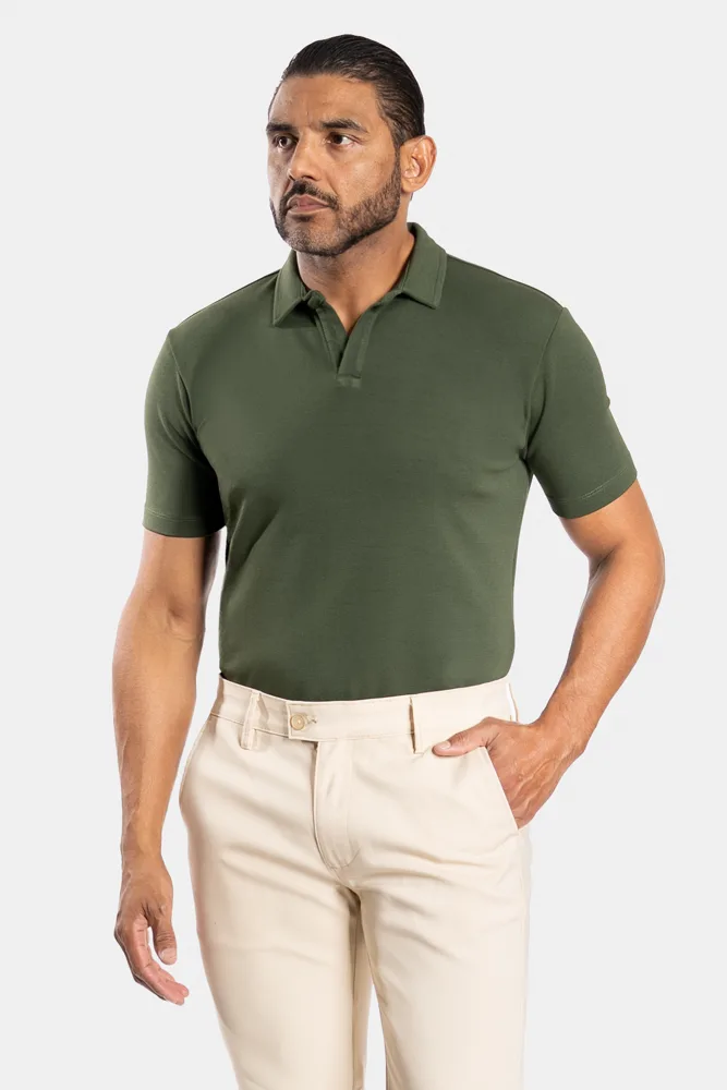 POLO ADDEN LEONE - Verde Musgo — foto oficial