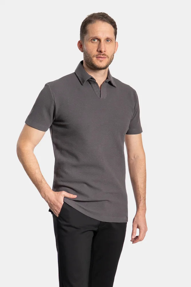 POLO TRICOT - Chumbo — foto oficial